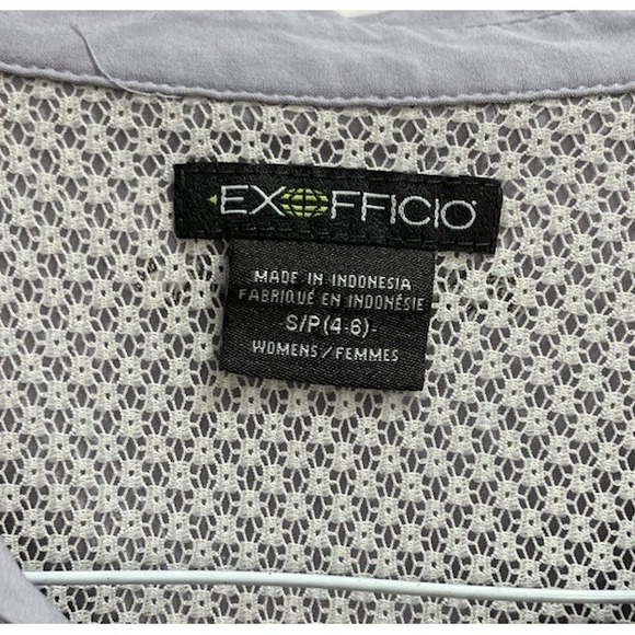 ExOfficio Women's Travel Shirt Small Gray Long Sleeve Button‎ Up Hiking Outdoor - Picture 2 of 7